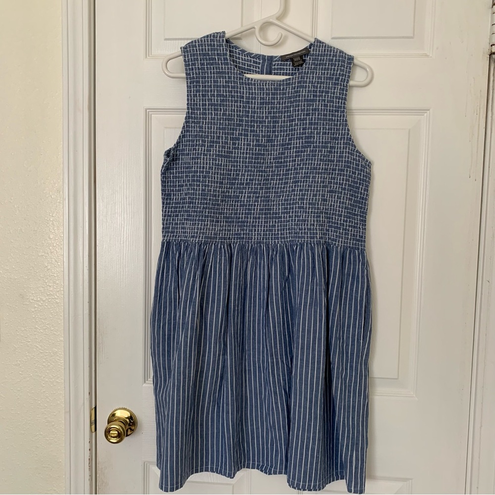 French Connection  Blue Striped Dress 12 XL